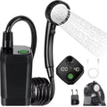 Social Hike Portable Camping Shower Kit - 6000MAh Outdoor Rechargeable Pump LED