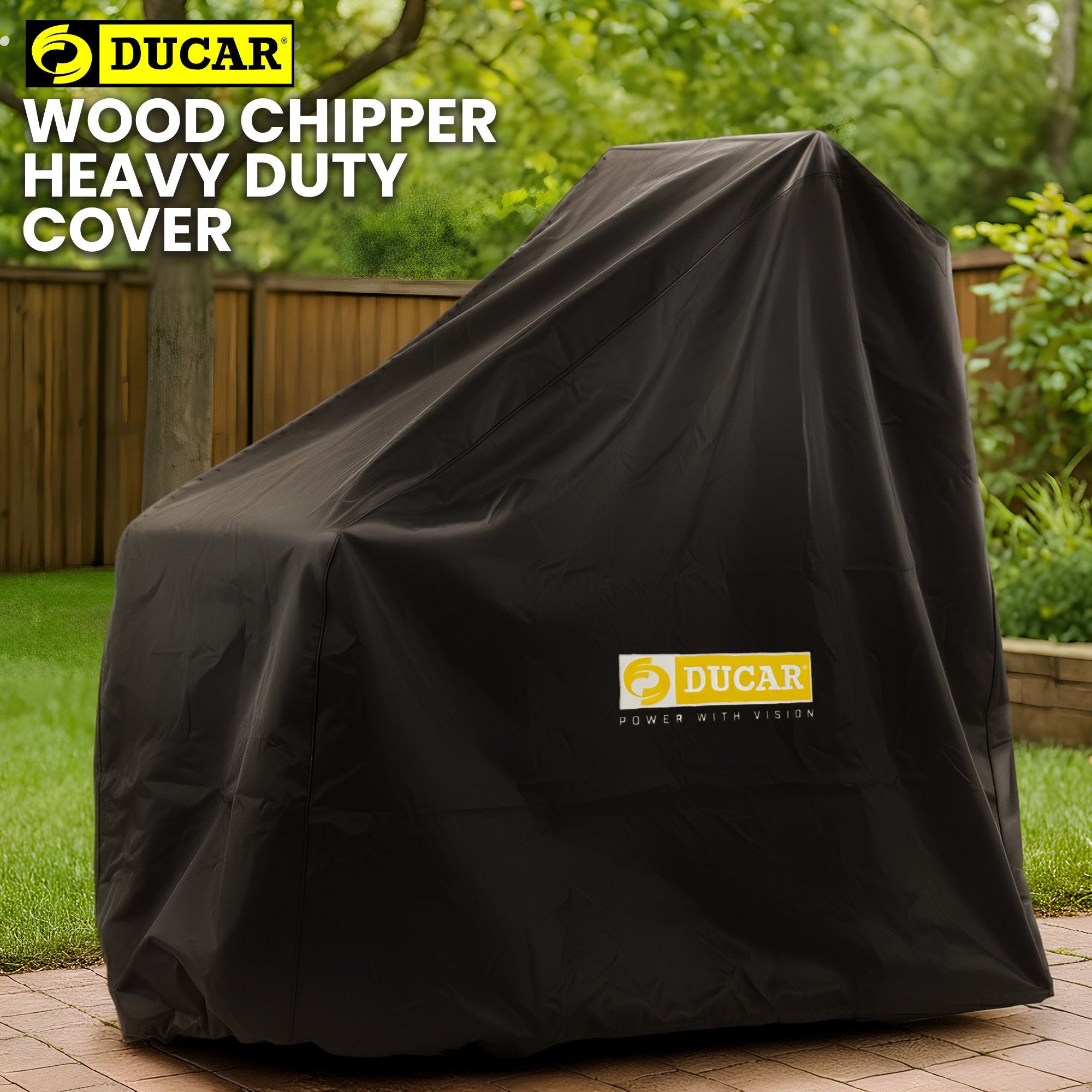 Ducar Wood Chipper Shredder Mulcher Garden 8hp Petrol Motor Upright Grinder - Silver