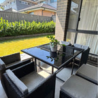 Horrocks 8 Seater Outdoor Dining Set-Black