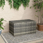 Outdoor PE Wicker Storage Box Garden 320L-Grey