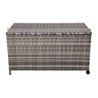 Outdoor PE Wicker Storage Box Garden 320L-Grey