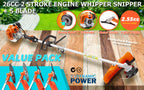 Dynamic Power 26cc Petrol Whipper Snipper Brush Cutter + 4 Blade