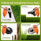 Dynamic Power 26cc Petrol Whipper Snipper Brush Cutter + 4 Blade