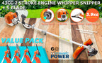 Dynamic Power 43cc Petrol Whipper Snipper Brush Cutter + 4 Blade