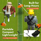 Dynamic Power 43cc Petrol Whipper Snipper Brush Cutter + 4 Blade