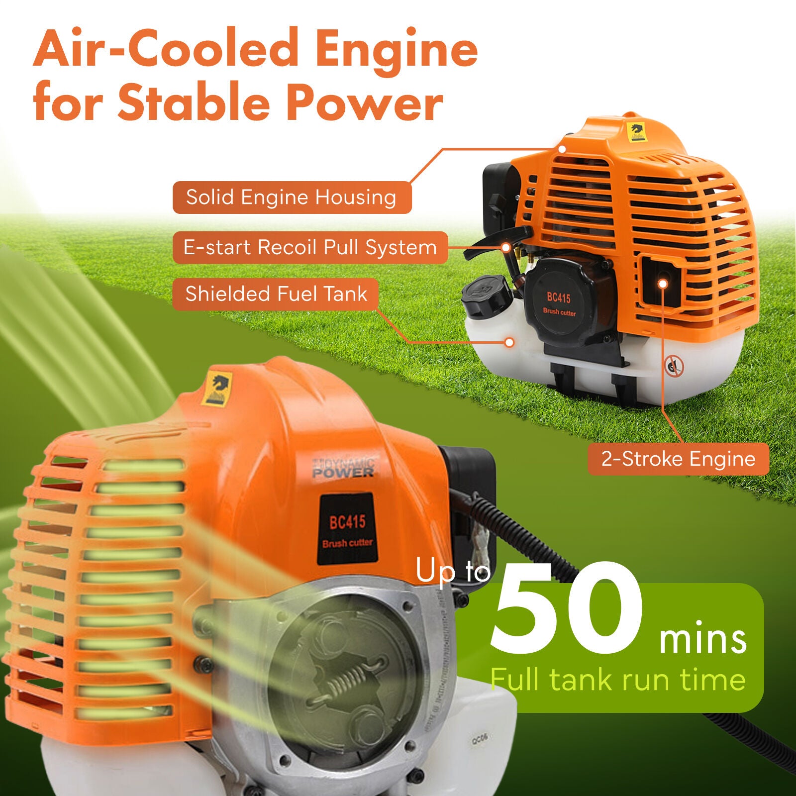 Dynamic Power 43cc Petrol Whipper Snipper Brush Cutter + 1 Blade