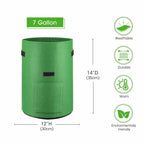 5-Pack 5 Gallons Plant Grow Bag Potato Container Pots with Handles Garden Planter