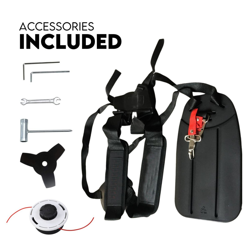 4 STROKE Whipper Snipper Straight Shaft Line Trimmer 31CC Pole Brush Cutter