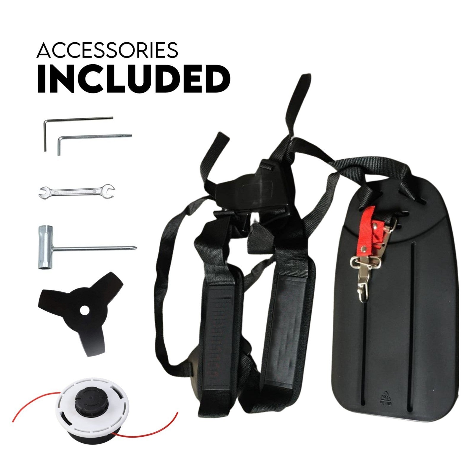 4 STROKE Whipper Snipper Straight Shaft Line Trimmer 31CC Pole Brush Cutter