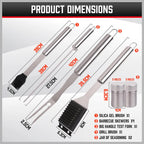 18Pcs BBQ Tool Set Stainless Steel Barbecue Utensil Cooking Grill Outdoor Cook