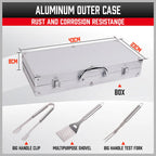 18Pcs BBQ Tool Set Stainless Steel Barbecue Utensil Cooking Grill Outdoor Cook