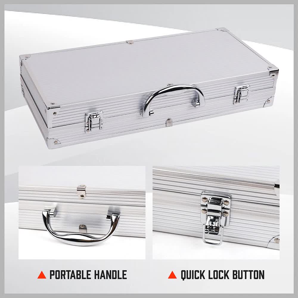 18Pcs BBQ Tool Set Stainless Steel Barbecue Utensil Cooking Grill Outdoor Cook