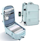 Waterproof Travel Backpack Outdoor Sports Shoulder Bag Hiking Camping Daypack - Blue