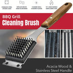 BBQ Grill Cleaning Brush Heavy Duty Wire Scraper for Outdoor Grill Maintenance