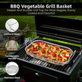 Stainless Steel Square Barbecue Basket Multifunctional Tray Grilling Vegetables