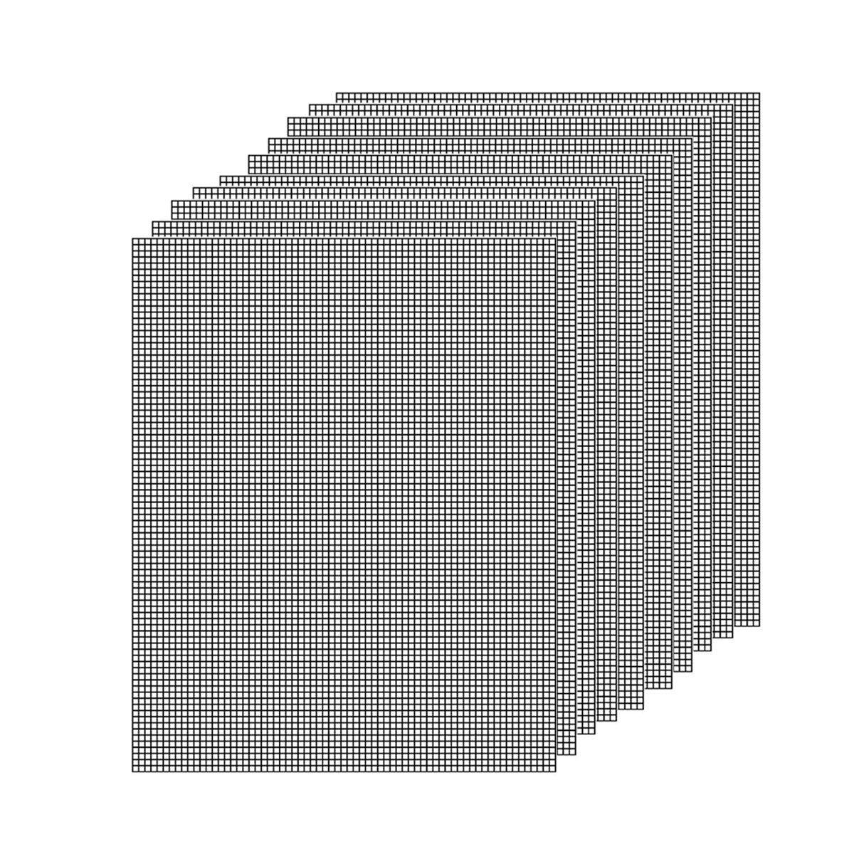 3/6/10PCS Non-Stick BBQ Grill Mat Mesh Liner Cooking Barbecue Sheet Baking Pad - 40X30cm-10PCS