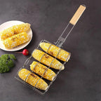 Folding Handle Corn Grill Clip Anti Scald Barbecue Tool for Home Outdoor Cooking