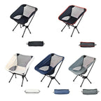 Outdoor Portable Lightweight Folding Camping Chair High Back Fishing Chair - Black