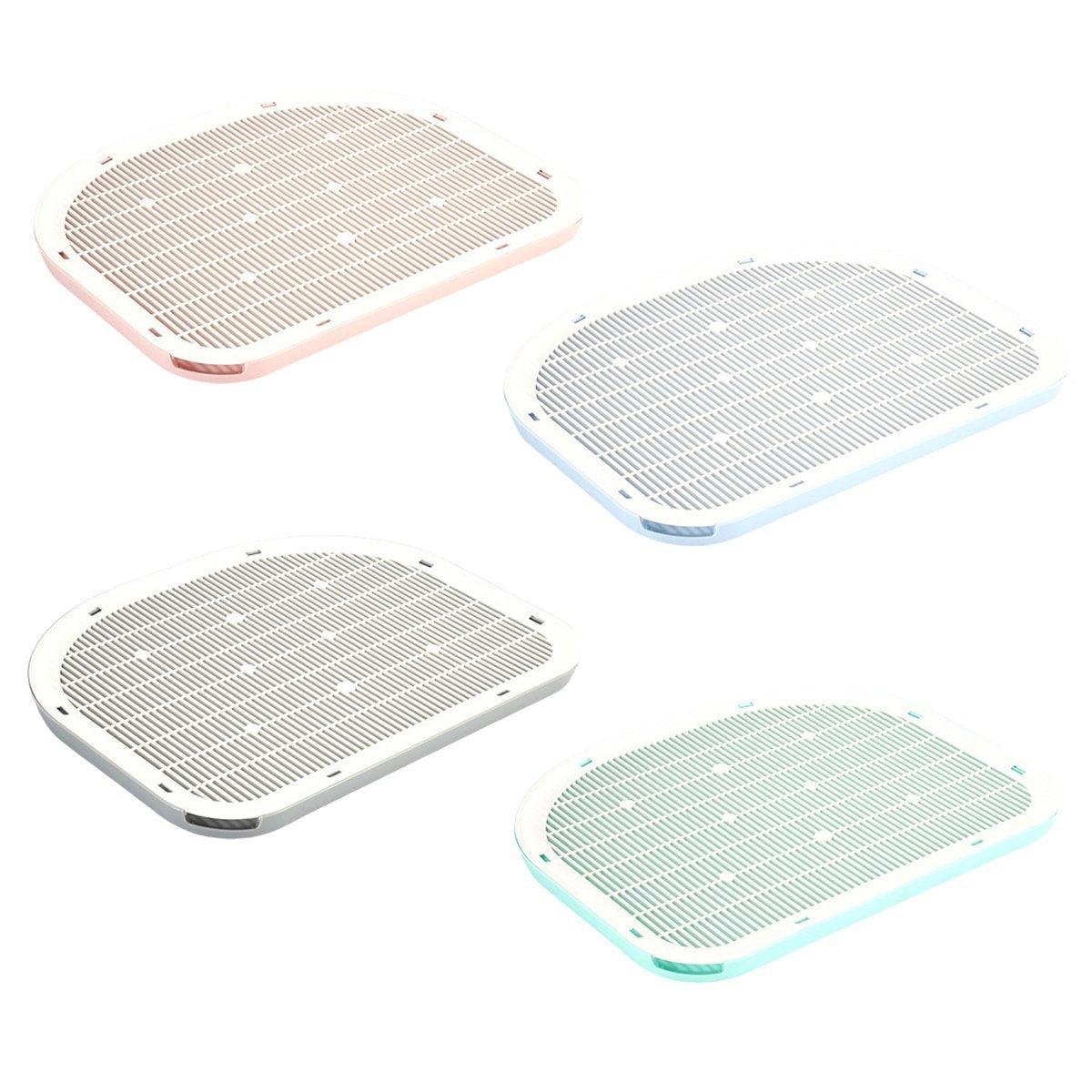 Anti Spill Cat Litter Mat Double Layer Pet Toilet Mat for Litter Box - Blue