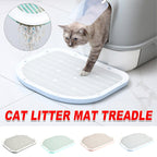 Anti Spill Cat Litter Mat Double Layer Pet Toilet Mat for Litter Box - Pink