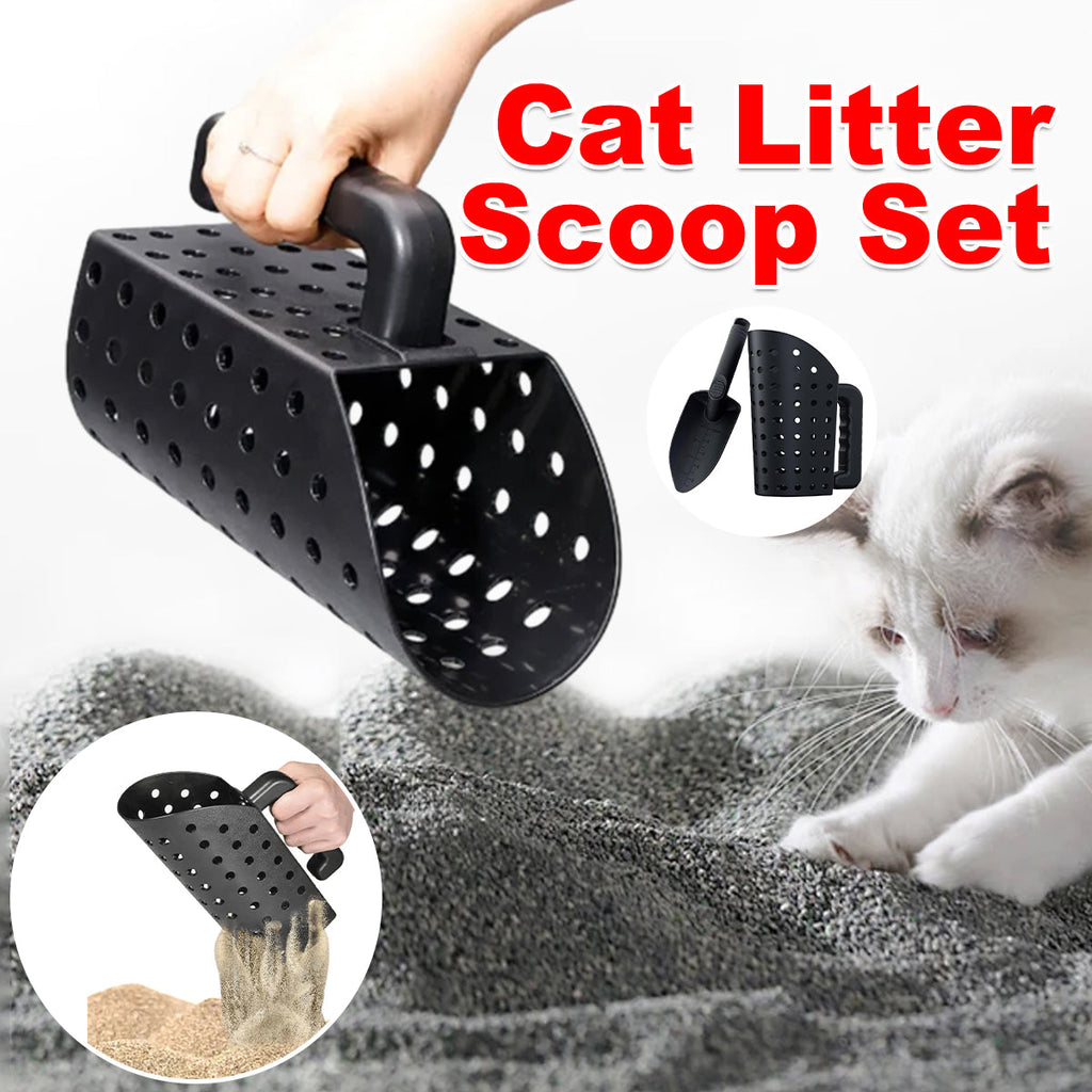 2PCS Cat Litter Scoop Durable Plastic Cleaning Shovel Kitty Box Waste Removal