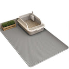 Large Double Layer Litter Mat Waterproof Non Slip Cat Trapping Pad Easy to Clean - 75x55cm