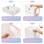 Pink Fully Enclosed Cat Litter Box Large Plastic Toilet for Cats with Lid Tray