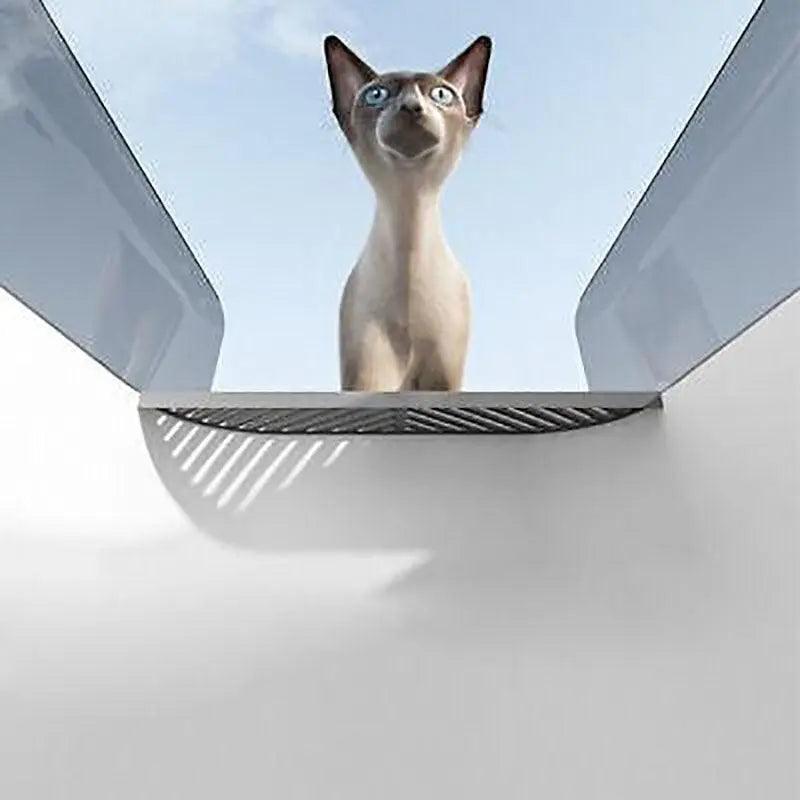 Litter Tray Box with Splash Guard and Wide Opening for Cats Open Top Design - Grey