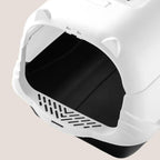 Enclosed Cat Litter Box Lid Scoop Splash Proof Lift Top Removable Toilet Tray - Blue Yellow