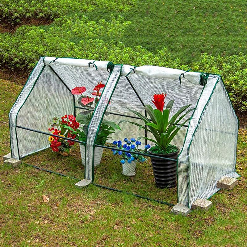Greenhouse Cover Transparent Grid Garden Conservatory Plant Protection Tent