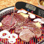 Foldable Digital Thermometer Probe Temperature Kitchen Cooking Food Bbq Meat Jam - Black
