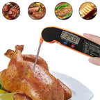 Foldable Digital Thermometer Probe Temperature Kitchen Cooking Food Bbq Meat Jam - Black