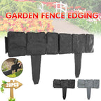 20pcs Garden Fence Edging Plastic Lawn Border for Outdoor Yard Flower Bed - Grey