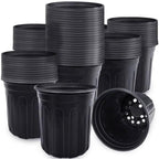 100PCS Black Gallon Soft Plastic Planter Bag Garden Nursery Pot Balcony Grow Bag