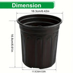100PCS Black Gallon Soft Plastic Planter Bag Garden Nursery Pot Balcony Grow Bag