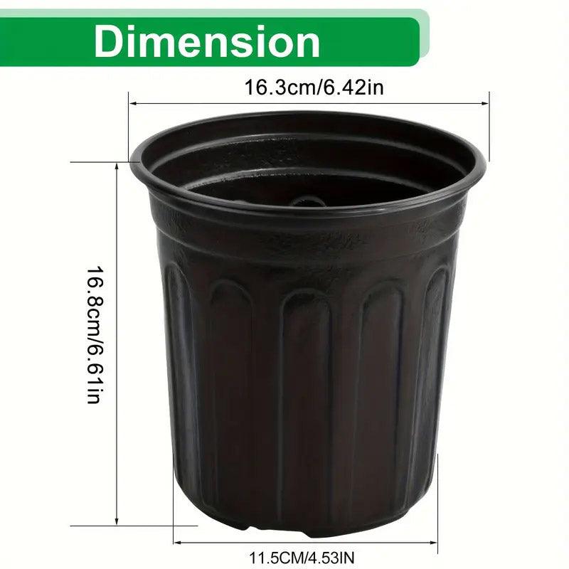 100PCS Black Gallon Soft Plastic Planter Bag Garden Nursery Pot Balcony Grow Bag