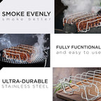 Barbecue Grill Net Outdoor BBQ Rack Cooking Basket Baking Tool Picnic Camping - Silver