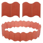 20PCS Garden Edging Fence Decorative Plastic Lawn Border Panels Landscaping - Green