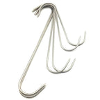 10PCS Steel S Meat Hooks for Beef Pork Lamb Roast Duck BBQ Grill Oven Hanging - S