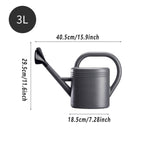 3L Gray Retro Watering Can Long Spout Large Capacity Shower Kettle for Garden