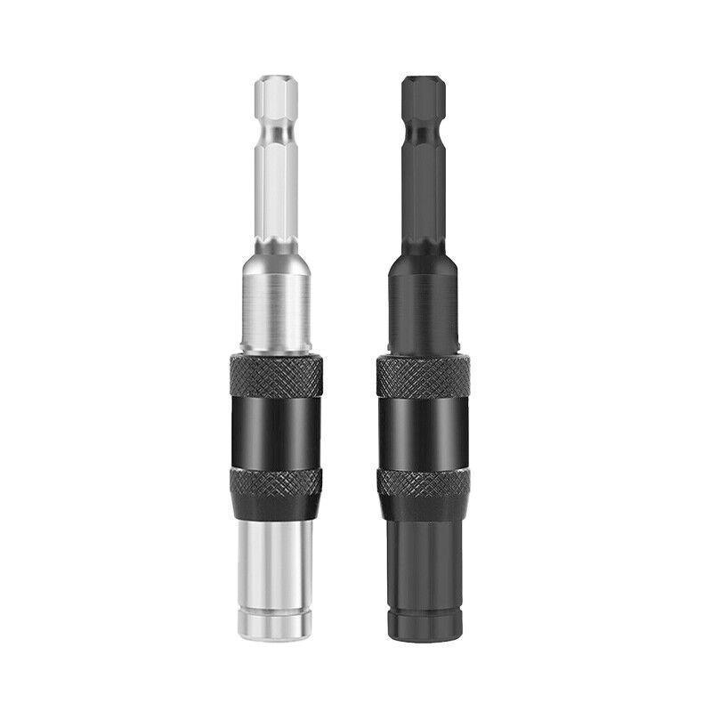 Pivoting Bit Holder Swivel Drill  Screwdriver Adapter Tool for Impact Driver - Silver