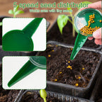 6PCS Garden Seeder Set Mini Seed Planting Tools Manual Seeder for Gardening - Coffee