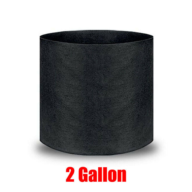 10 Pack Breathable Fabric Plant Grow Pots 2 to 20 Gallon Sizes - 10 Gallon-10PCS