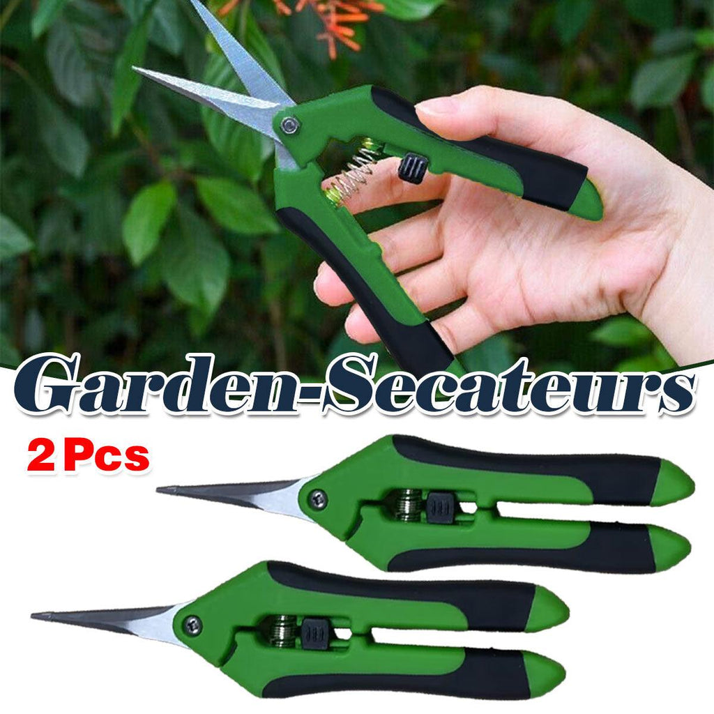 2Pcs Pruning Shears Plant Scissors Trim Trees Snips Branch Garden Secateurs Tool