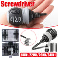 Ratchet Screwdriver Set with Sleeve Dual Head Screwdriver Expansion Cross Bits - 34-in-1