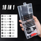 Ratchet Screwdriver Set with Sleeve Dual Head Screwdriver Expansion Cross Bits - 34-in-1