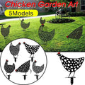 Garden Ornaments Chicken Yard Art Garden Backyard Lawn Decor Gift Easter Deco - D