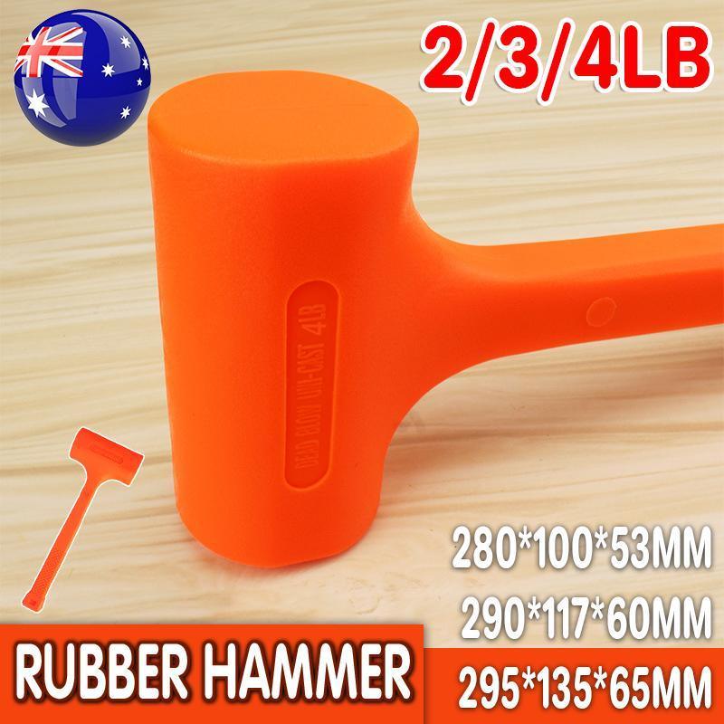 Dead Blow Rubber Hammer Mallet 2/3/4Lbs Non Slip 64Oz / 1800G Mechanic Builder - 2LBS
