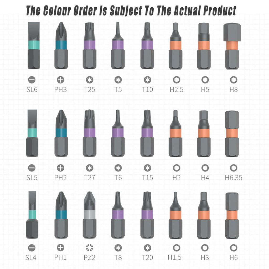 24in1 Ratchet Screwdriver Set Multifunctional Steel Wrench Tool Kit Household