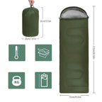 Single Sleeping Bag Outdoor Camping Hiking Thermal Warm Tent Travel Gear - Royal Blue